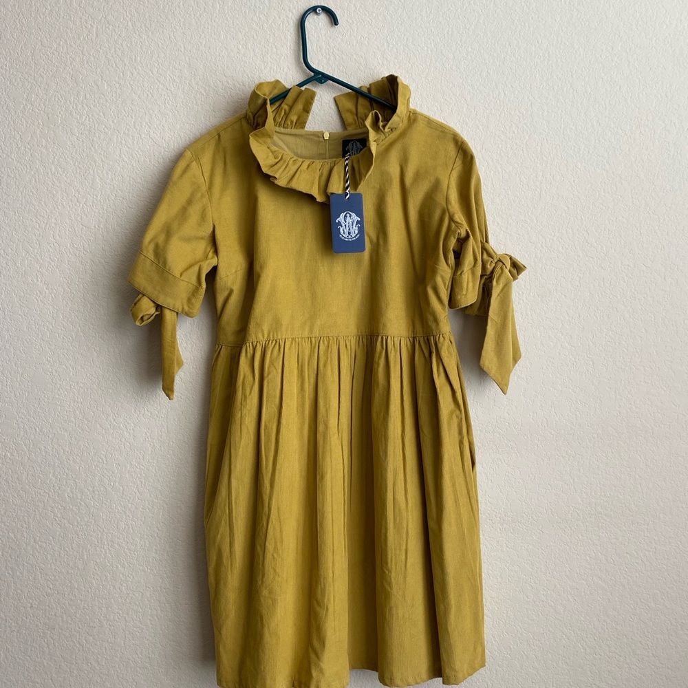 BNWT Elizabeth Wilson Ruffle Collar Dress